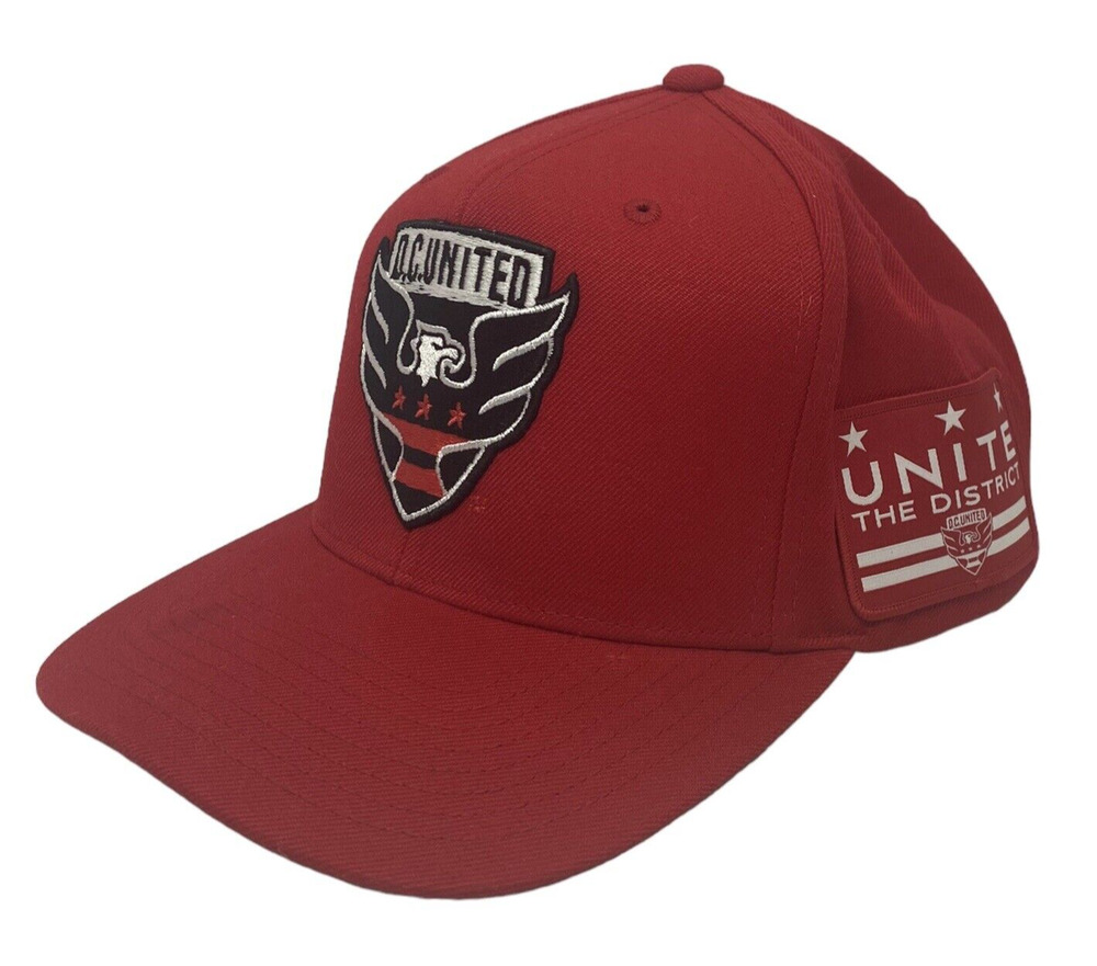 DC United MLS Soccer Hat Red Mitchell & Ness Adult Adjustable Snapback Cap